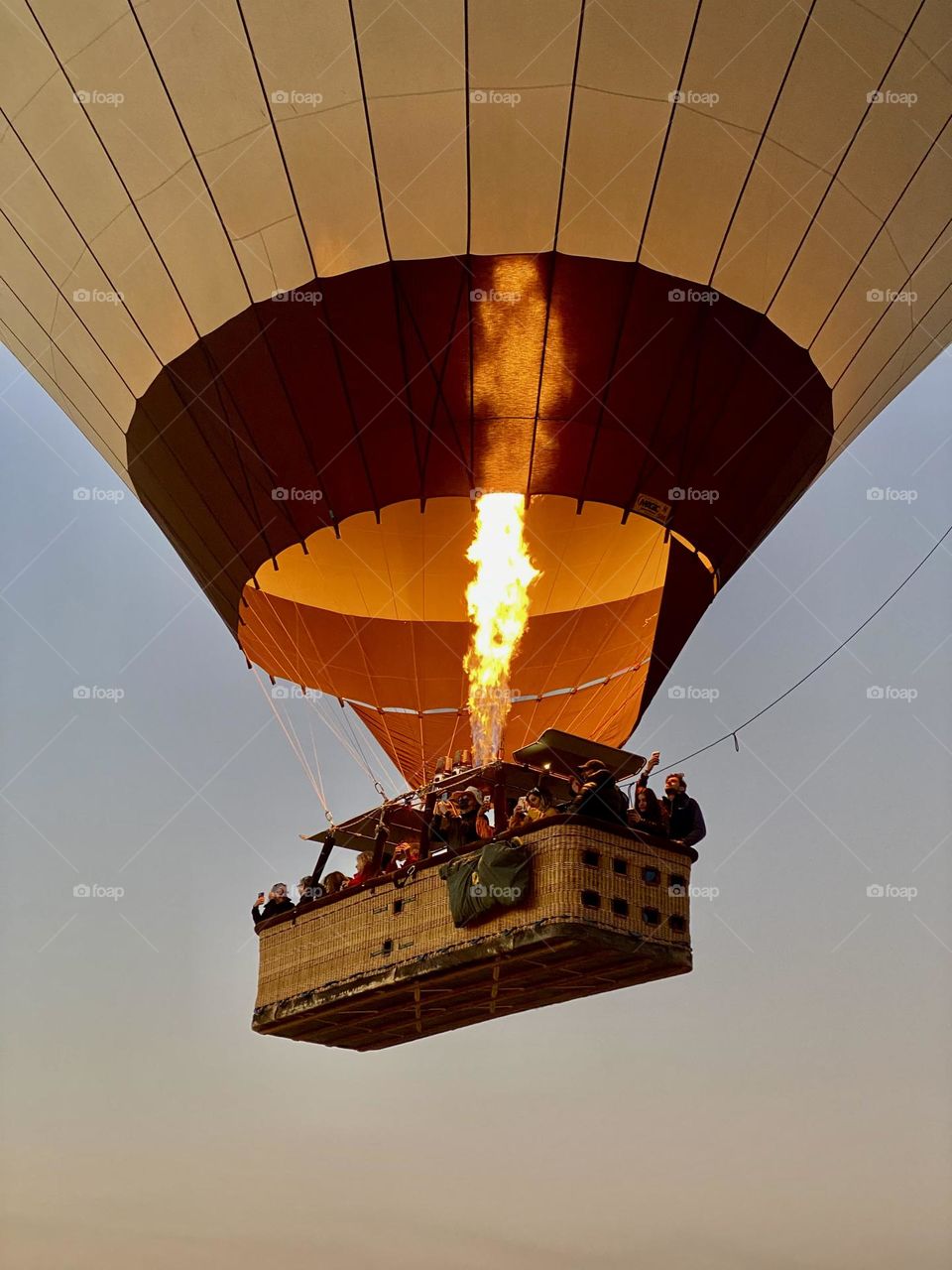 Hot air balloons in Luxor city, Egypt. 
