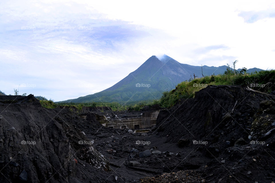 After the eruption of Mount Merapi in October 2010 in the Gumuk Petung area, Kepuh Harjo, Cangkringan. Friday March 2012.