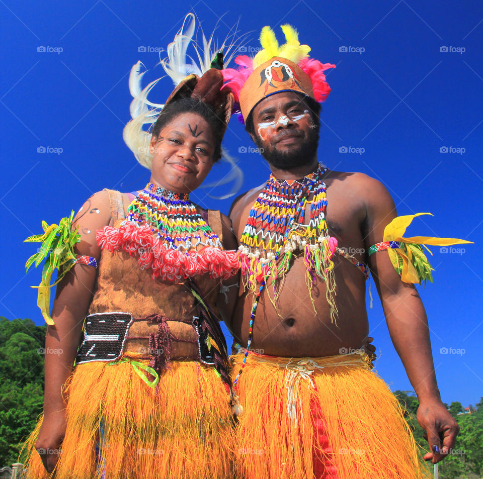 boy and girls from sentani tribes