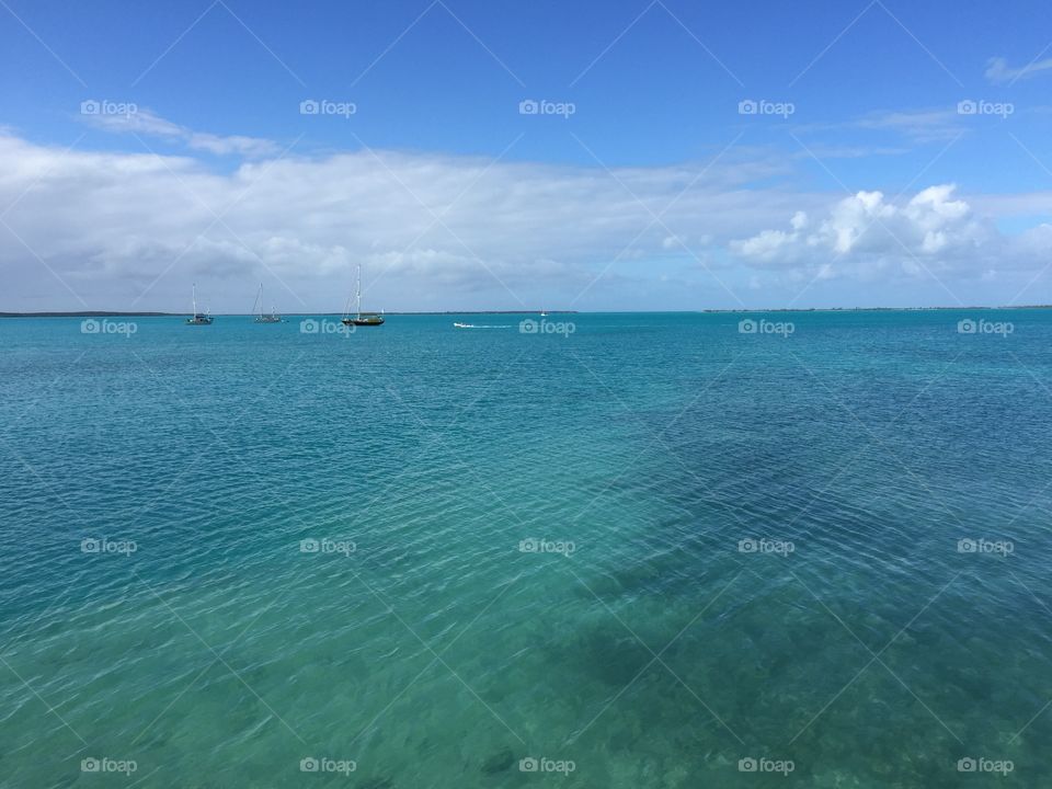 The ocean in Eleuthera, Bahamas.