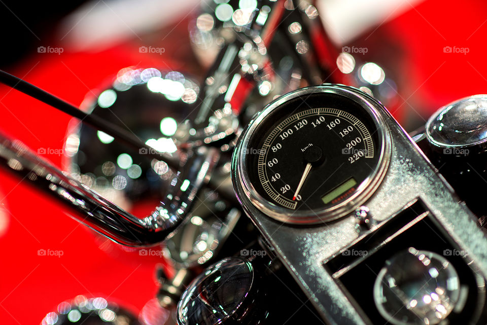 Speedometer  motorcycle closeup