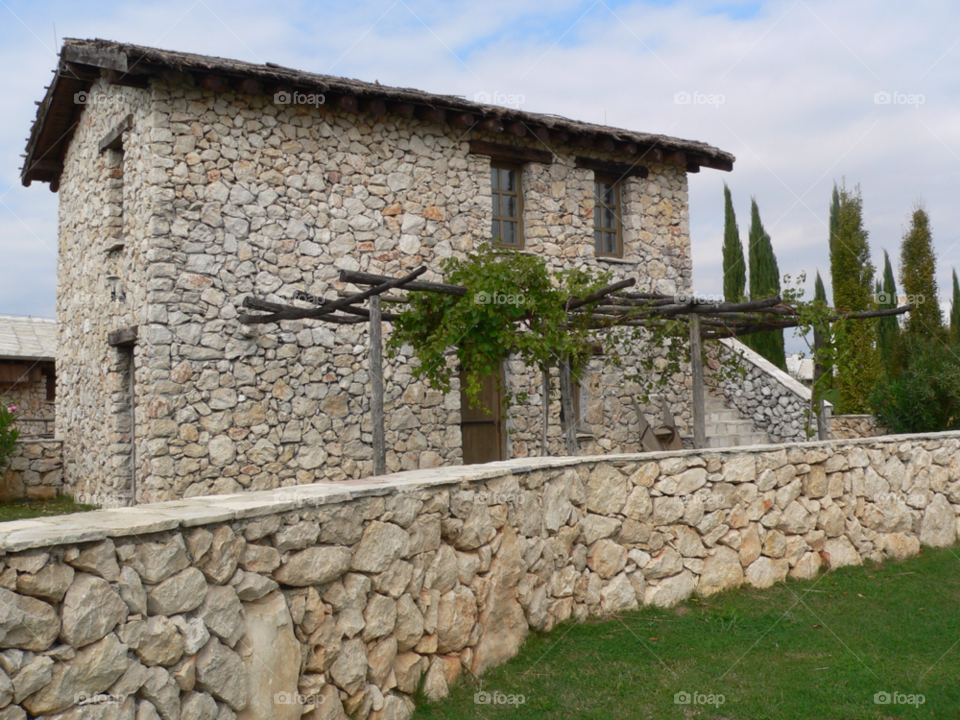 hercegovina stone wall stone building by auscro