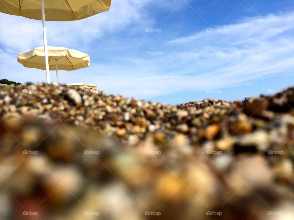 View of beach umbrella