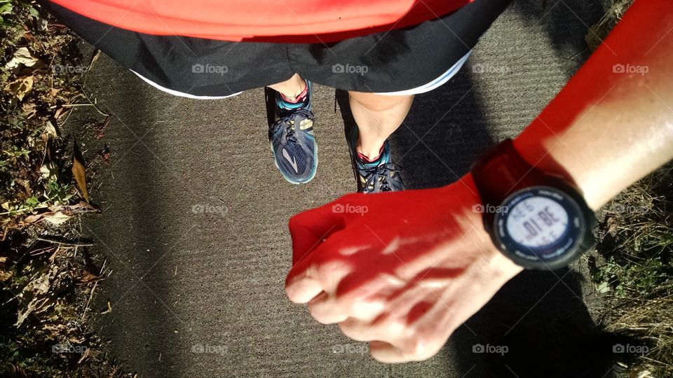 Running. Out for a run in Portland, Oregon.