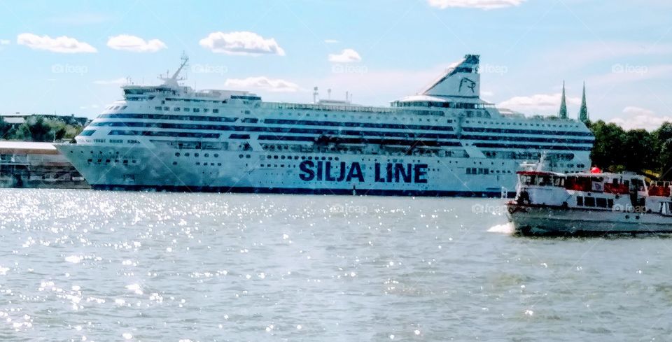 Cruise ship in Helsinki, Finland