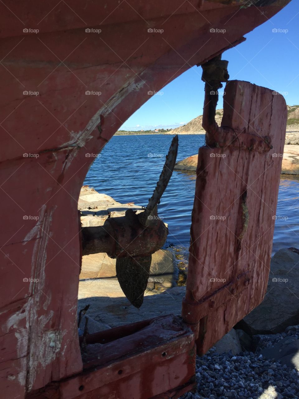 Rudder and propeller