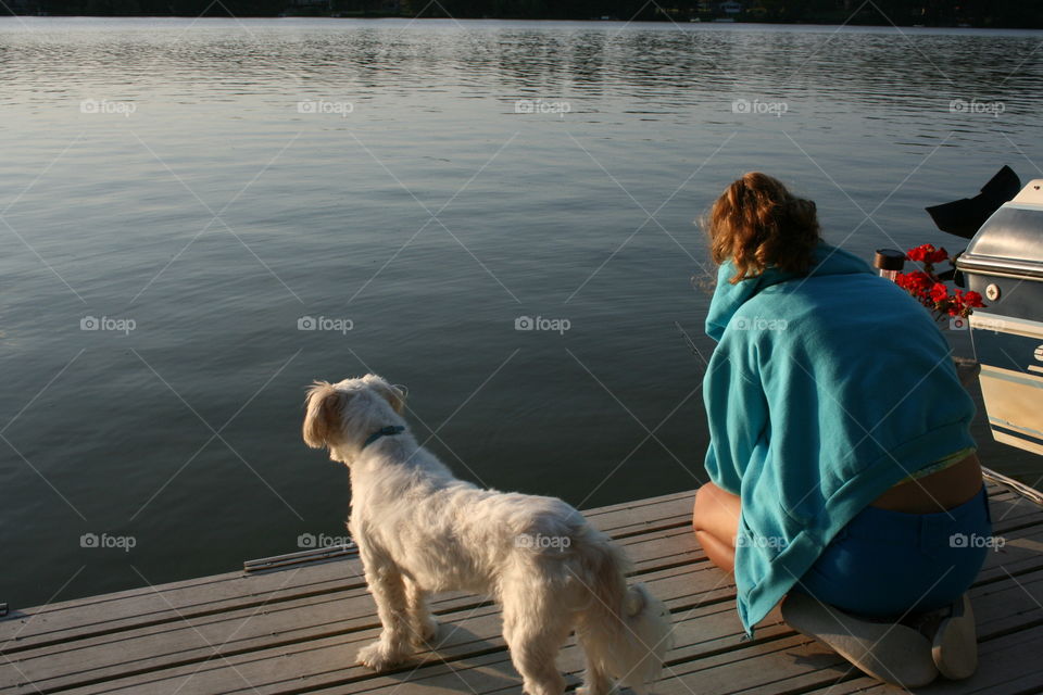 girl and her dog