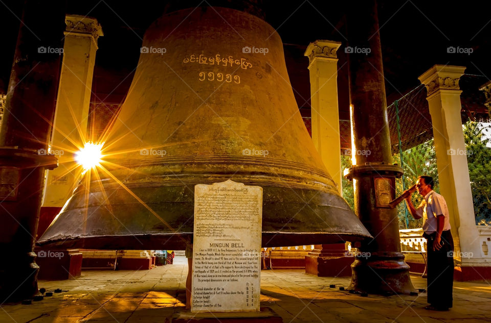 Mingun bell in temple at Sagaing, Myanmar
