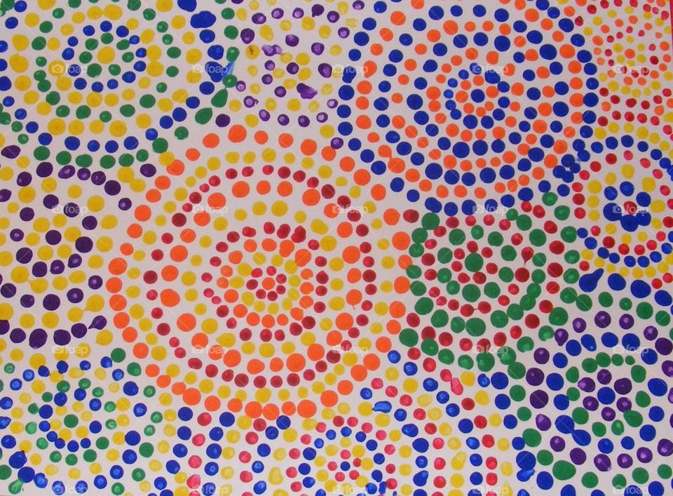 Dots in circles, art