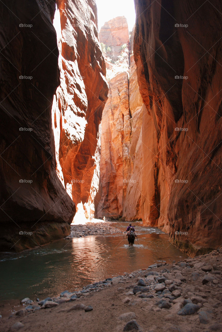 Waking down the river