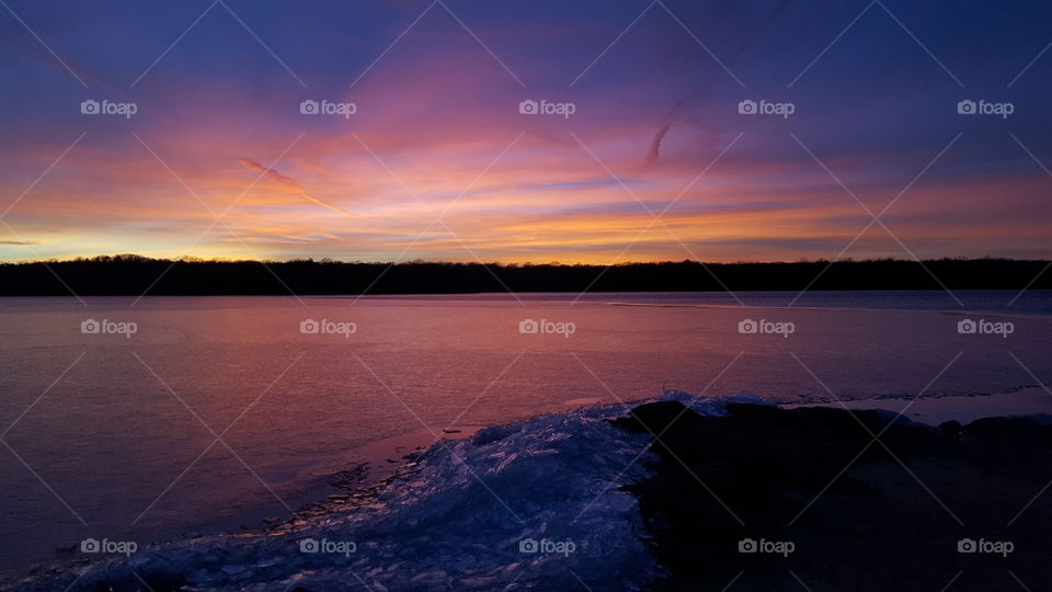 Lake Thunderbird in the winter