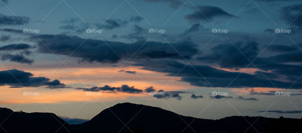 Sunset, No Person, Dawn, Evening, Mountain