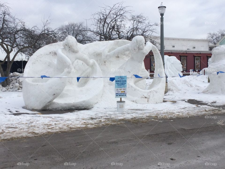 Snow sculpture 