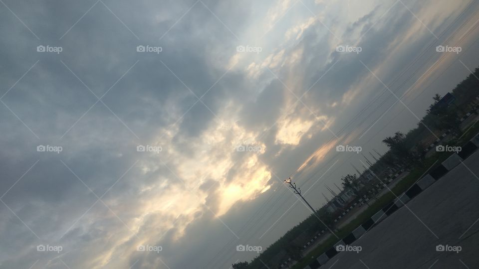 lovely sky with natural clouds