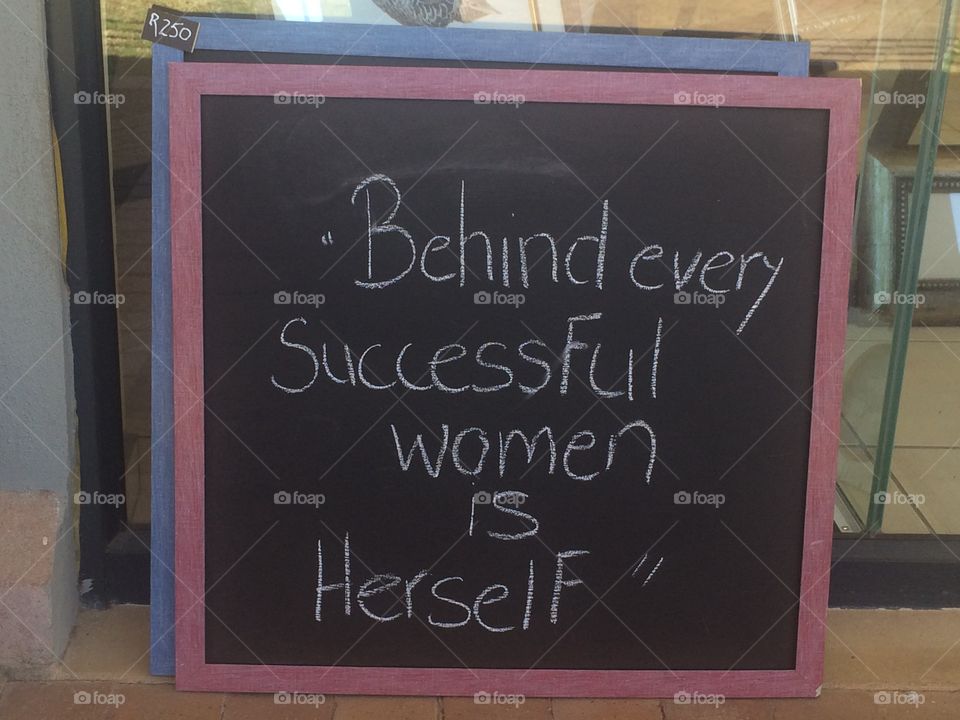 Behind every successful woman 
