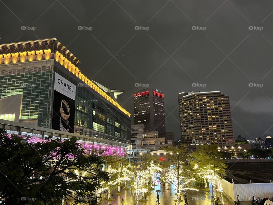 Taipei Xinyi area night view