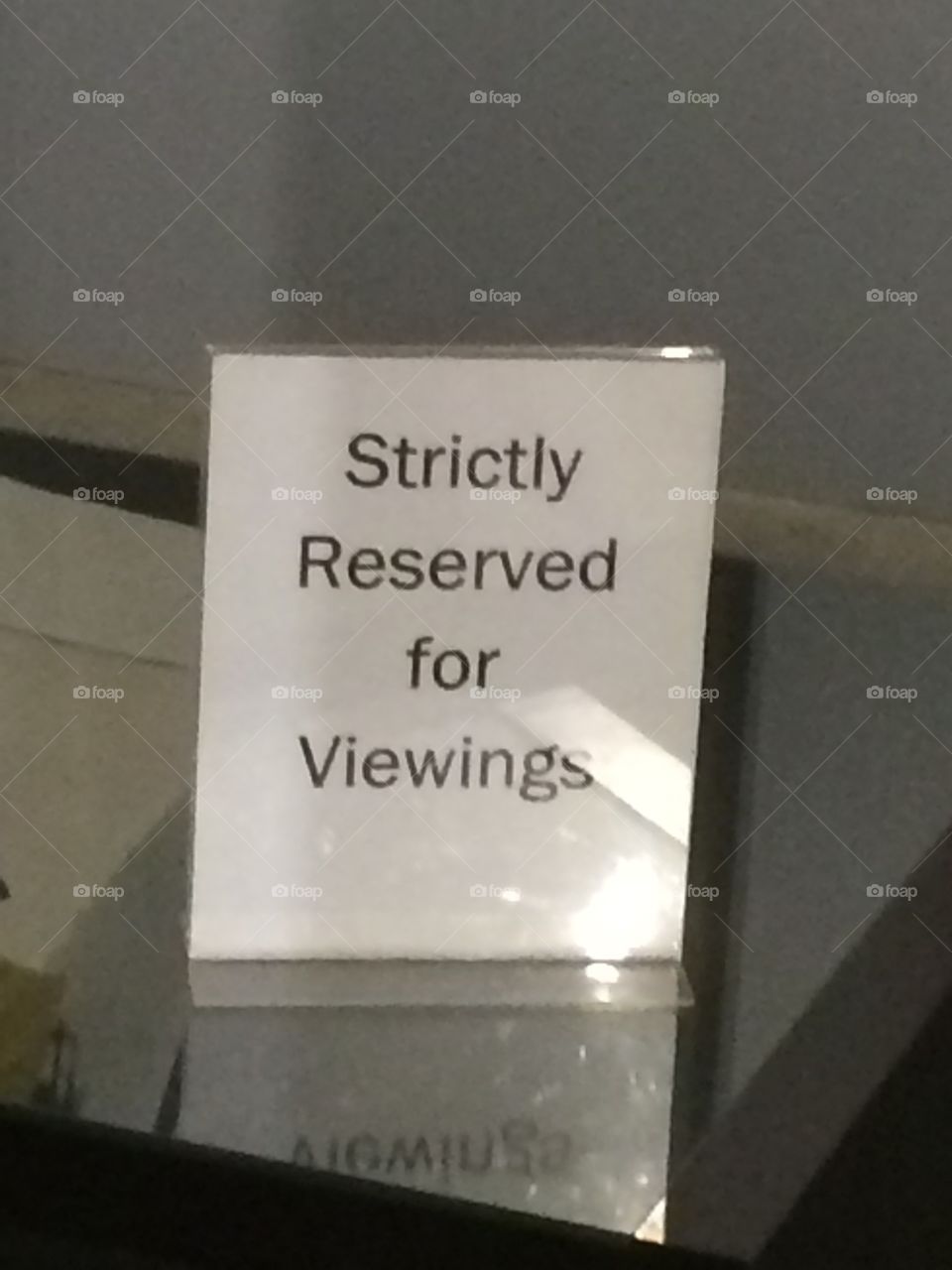 Strictly reserved for viewings 