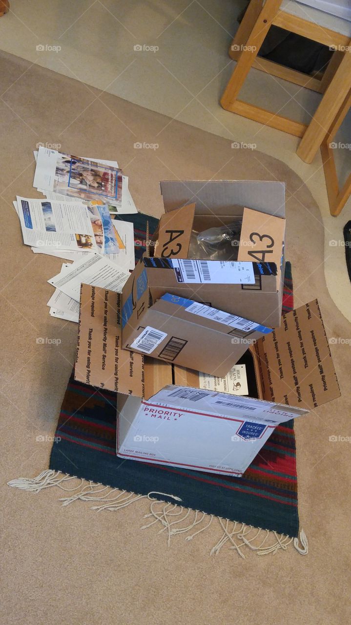 Amazon boxes u.s. Postal Service box