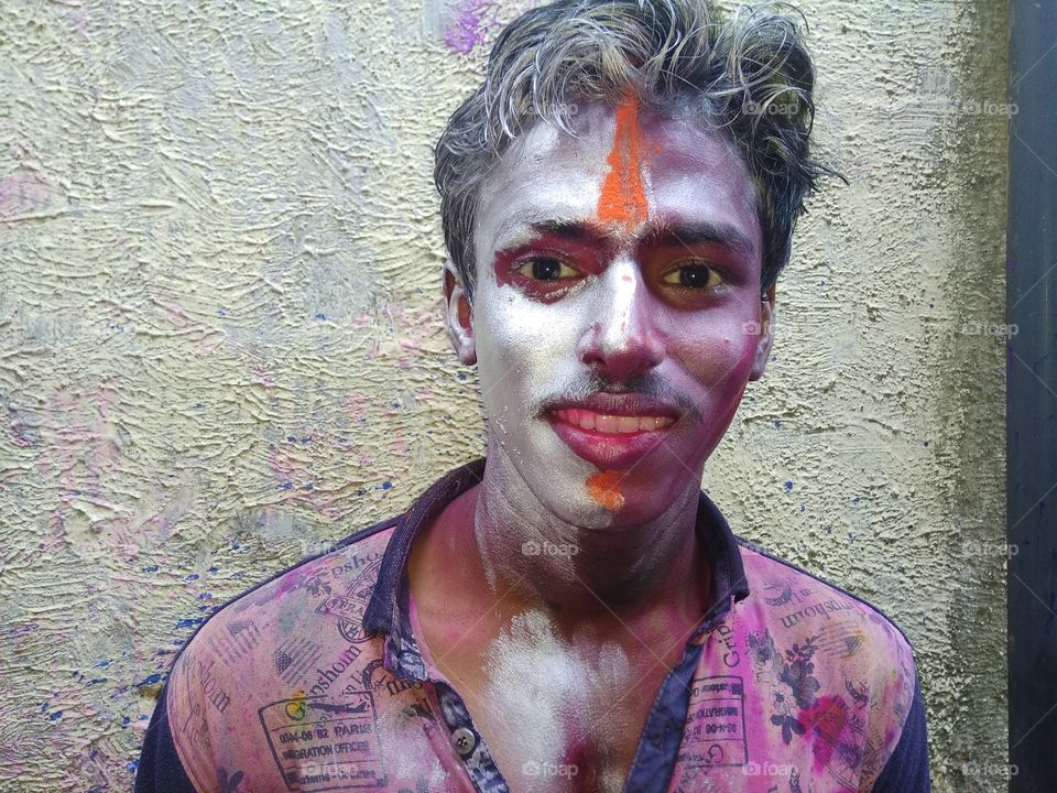 Happy Holi indian Festival, Fun, Enjoy ,And Looking like zombies