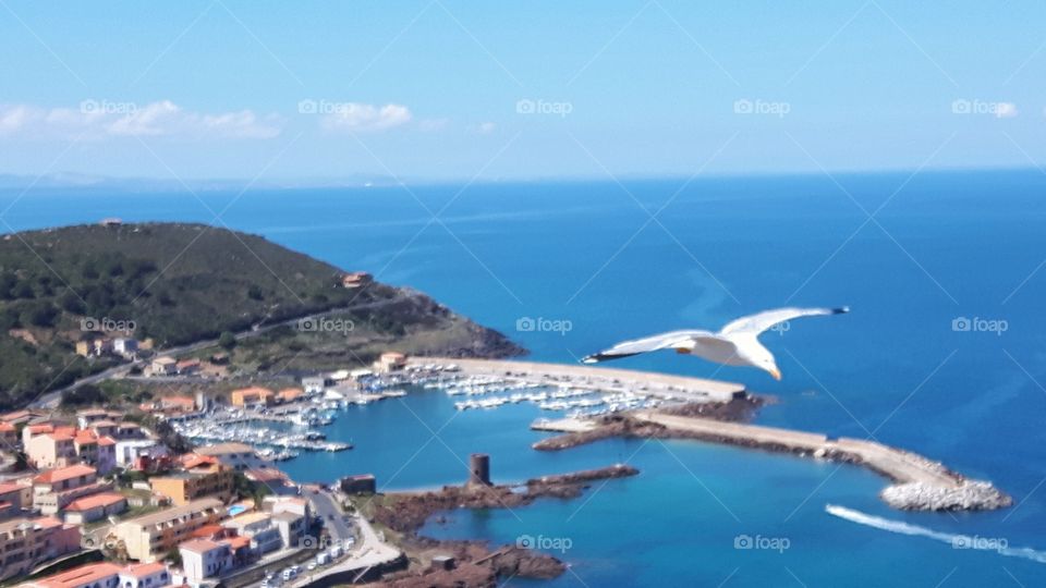 Panoramic view of Castelsardo, Italy