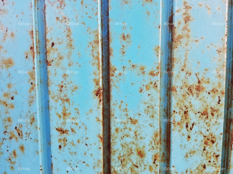 Blue and rust