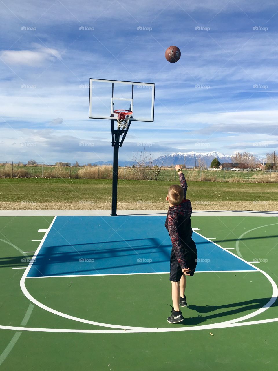 Boy and basketball 