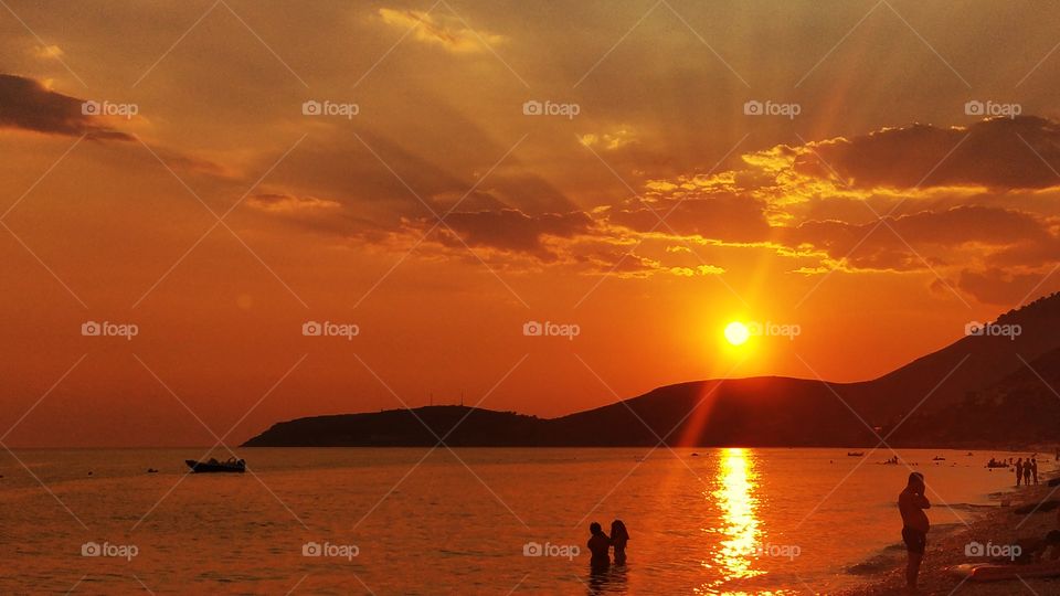 Sunset in Borsh Albania