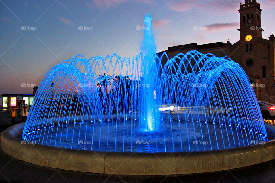 Colorful fountain