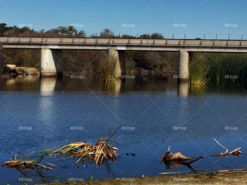 Beach Creek Bridge Reflections 