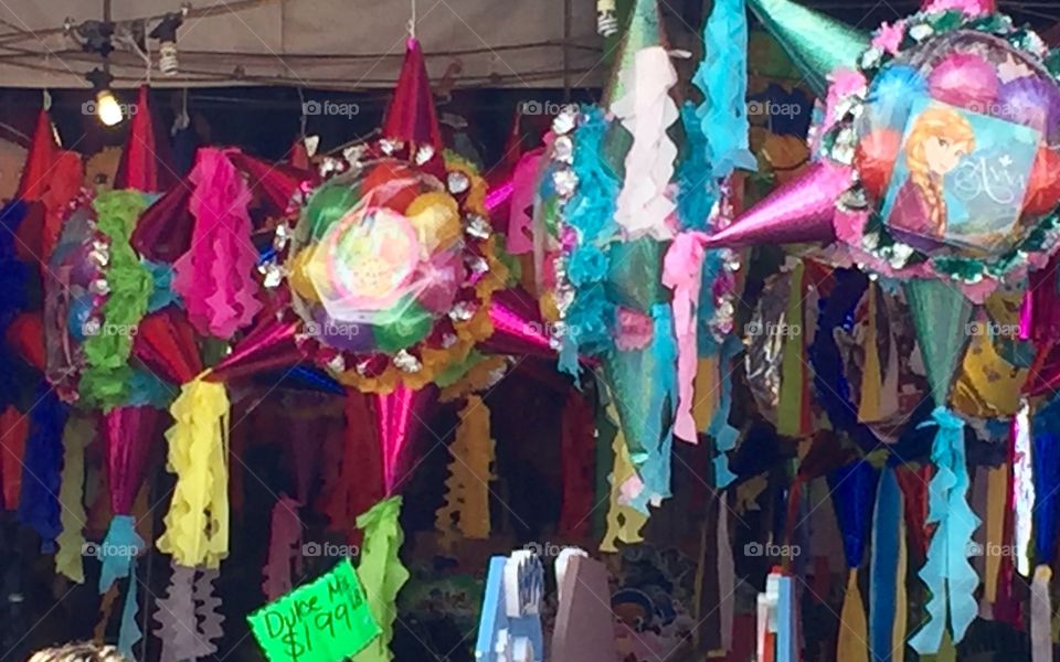 Colorful, fun pinatas 