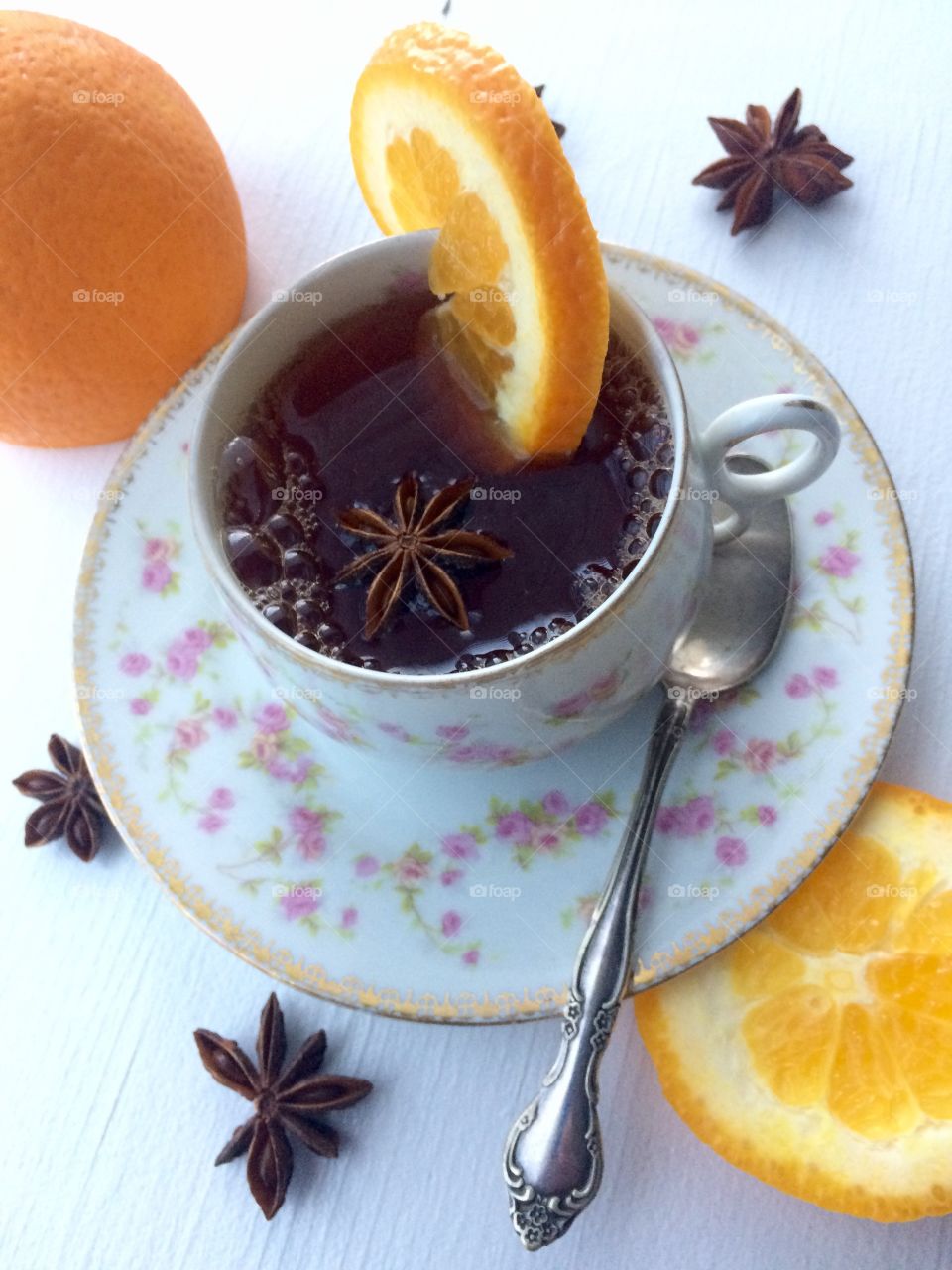 Anise tea with lemon