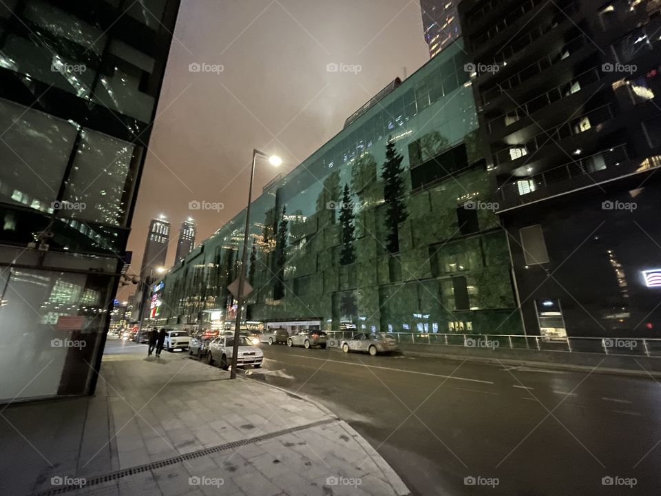 Moscow City - working centre in Russian capital at night