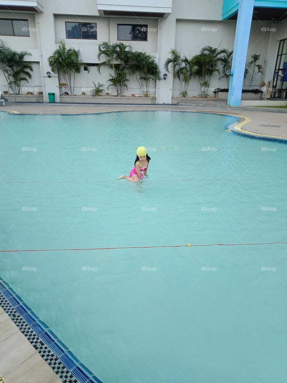 kid in pool
