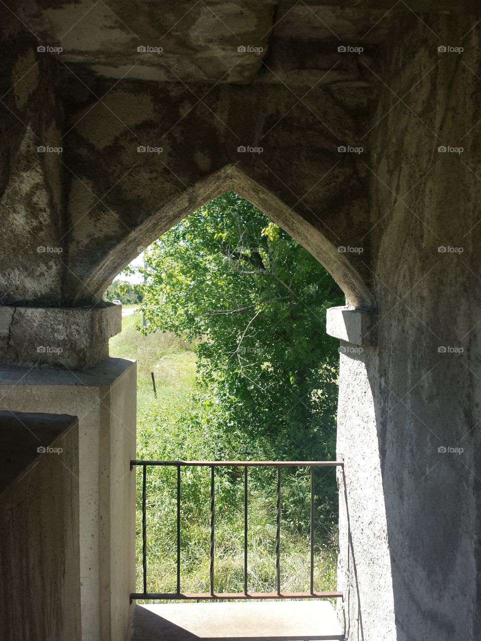 Miller Mausoleum upstairs window
