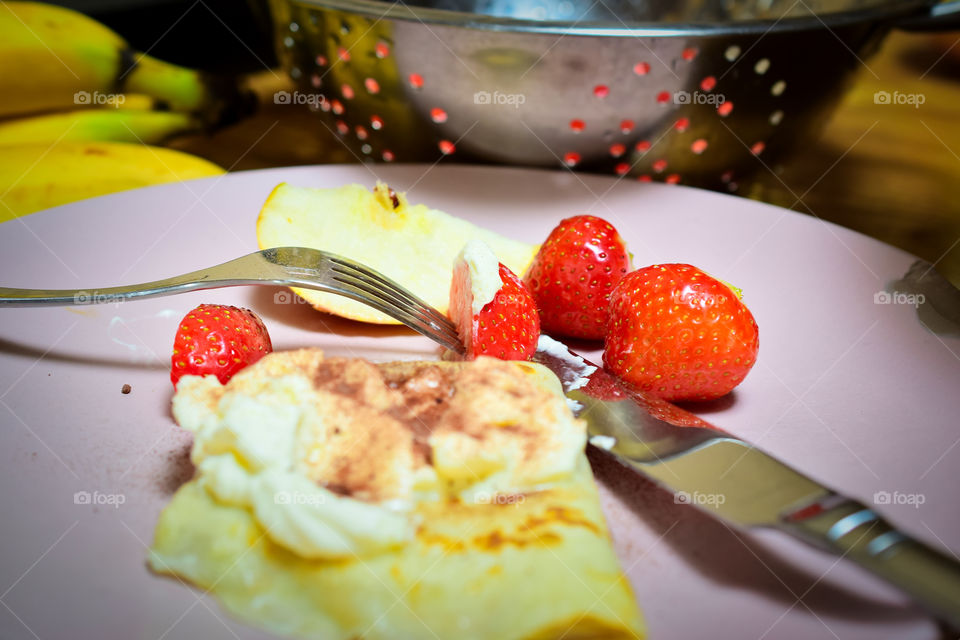 Strawberry pancakes