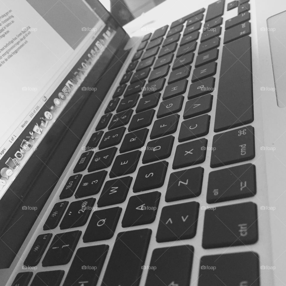 Keyboard. Just me studying on my laptop