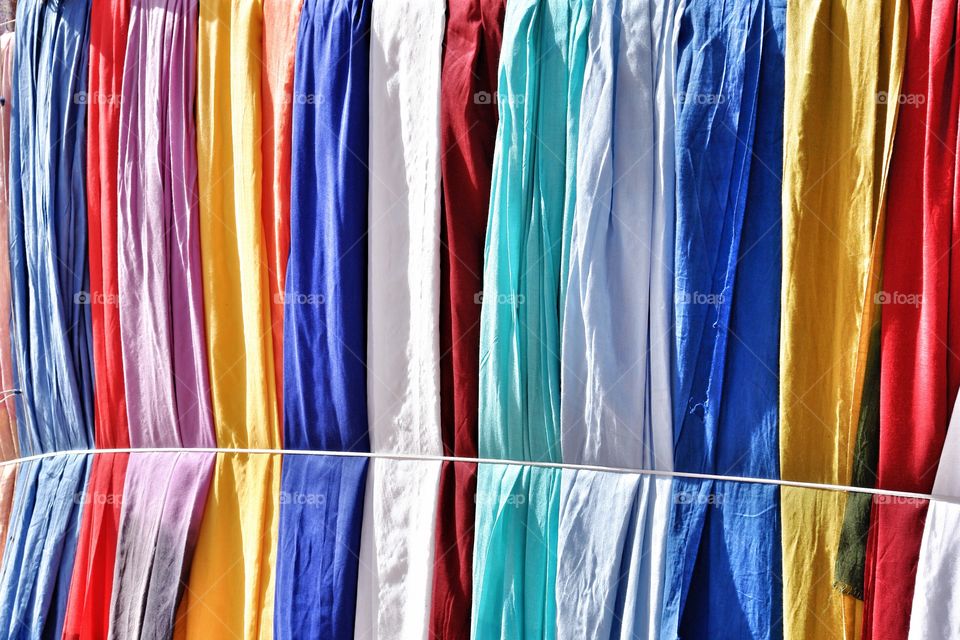 Colourful Scarfs, Morocco  . Colourful Scarfs, Morocco  