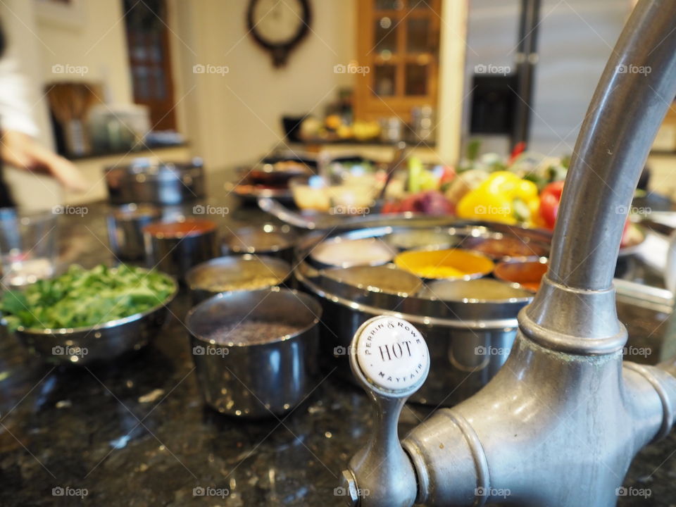 Cooking with fresh ingredients 