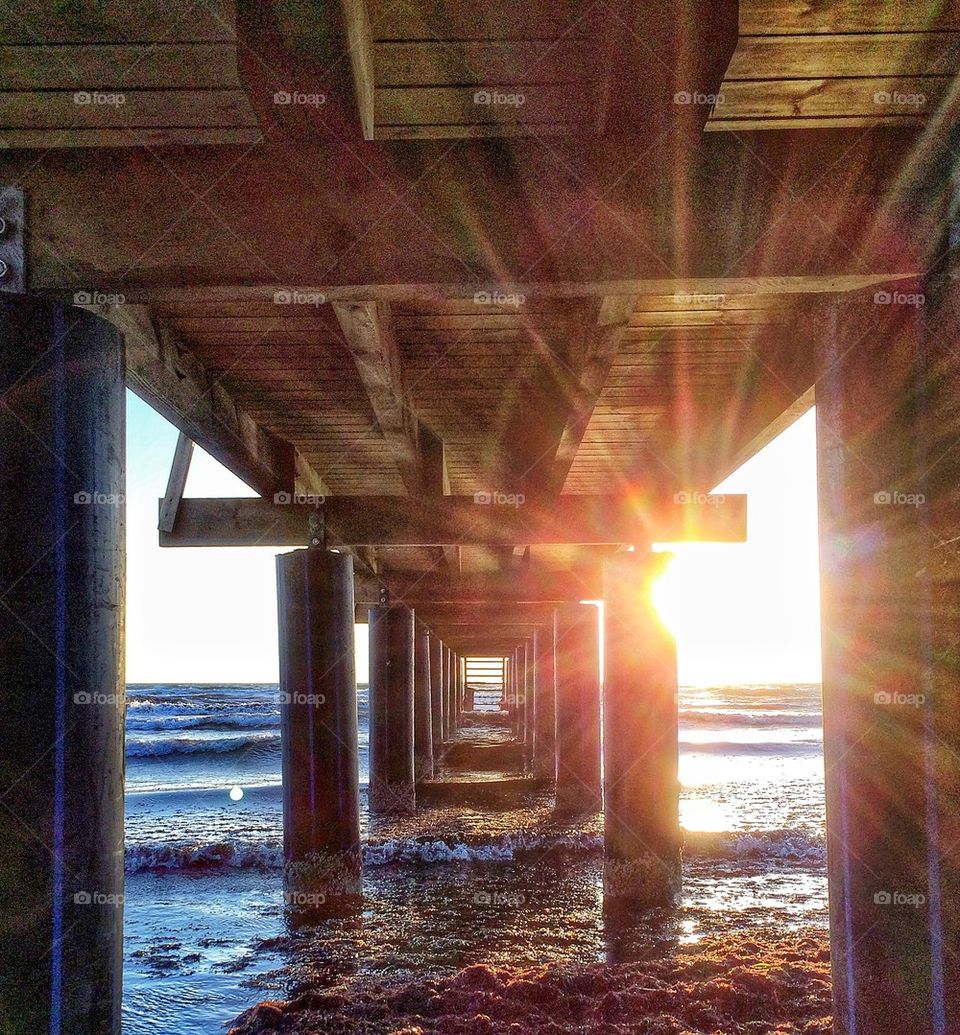 Under the jetty