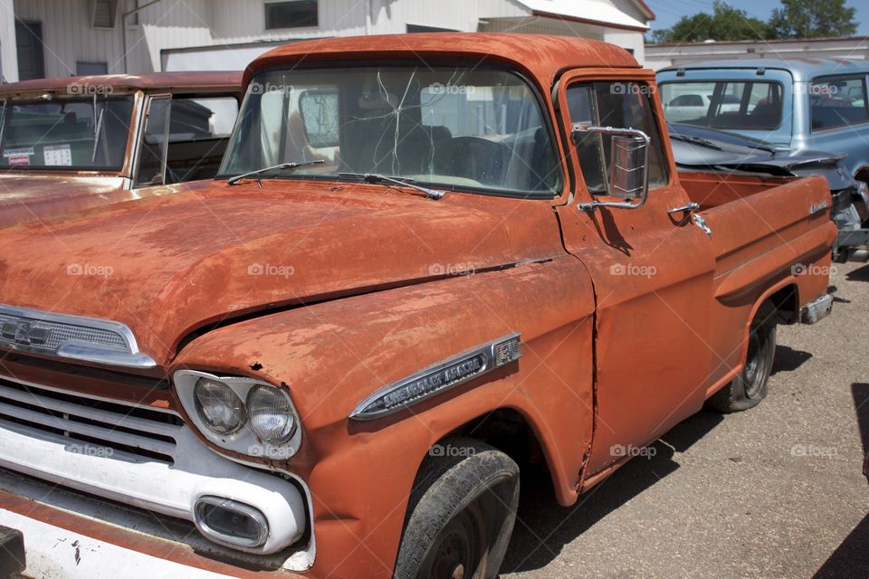 Vintage abandoned Chevrolet Apache truck
