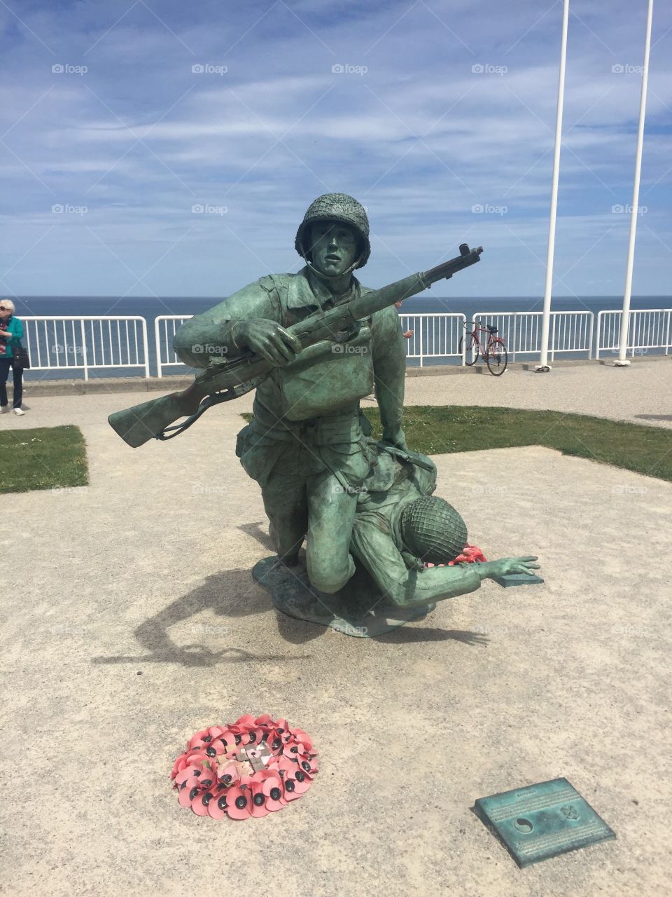 Omaha Beach - Monument to D-Day Beach Landing 
