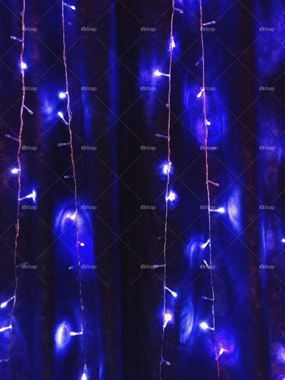 Neon lights on violet background