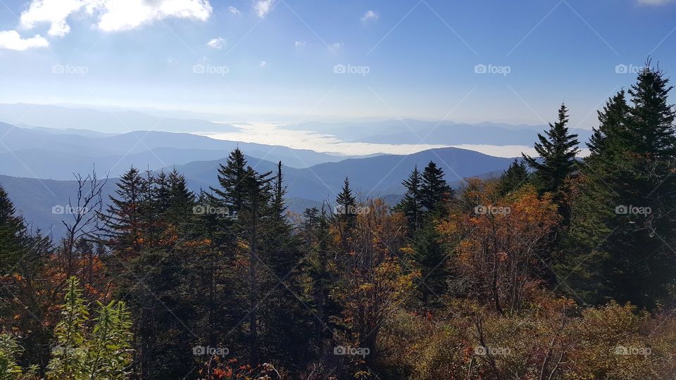 Smokey Mountains panorama, Clingmans Dome