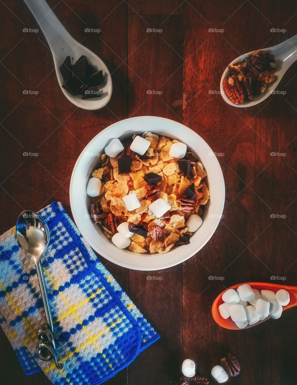Cereal, Marshmellows, Chocolate and Pecans