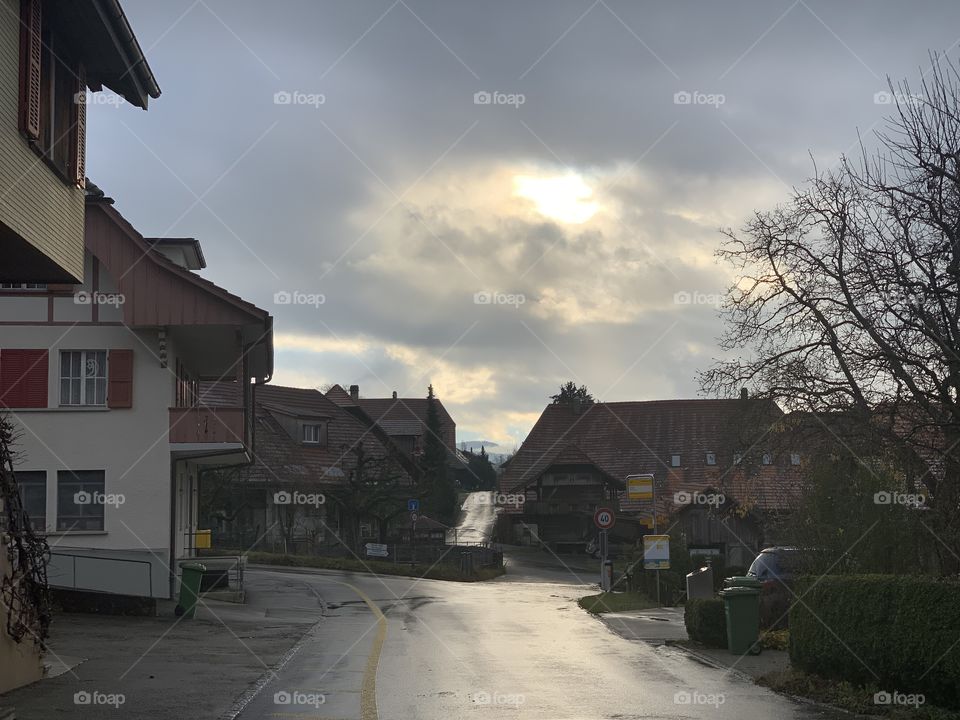A village in the Swiss country