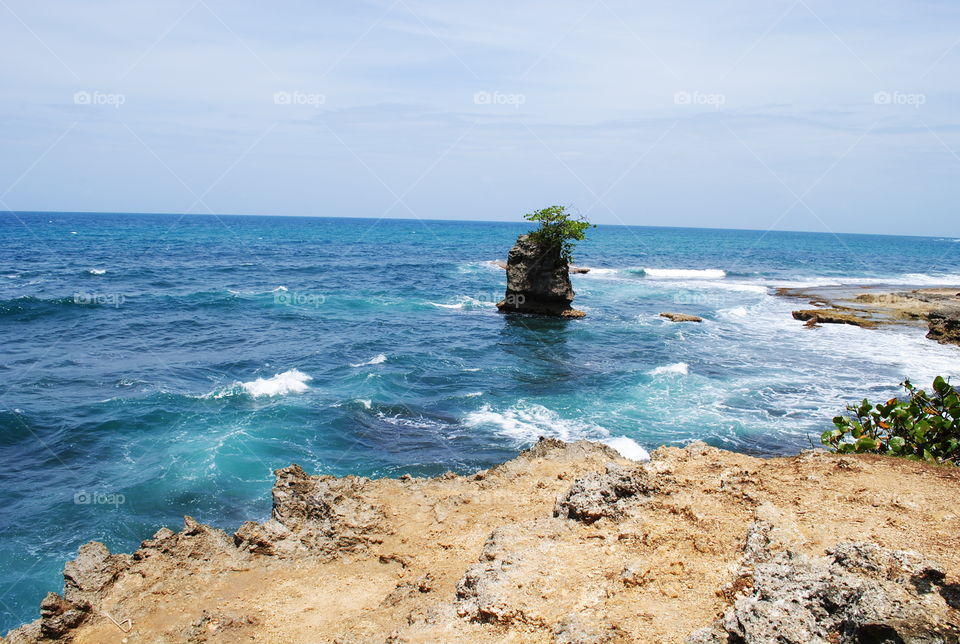 Magic colors of the  caribean coastline