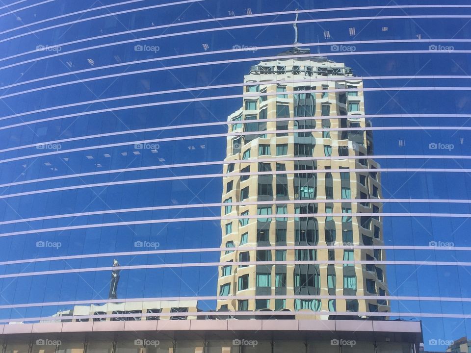 Building reflection Oakland 