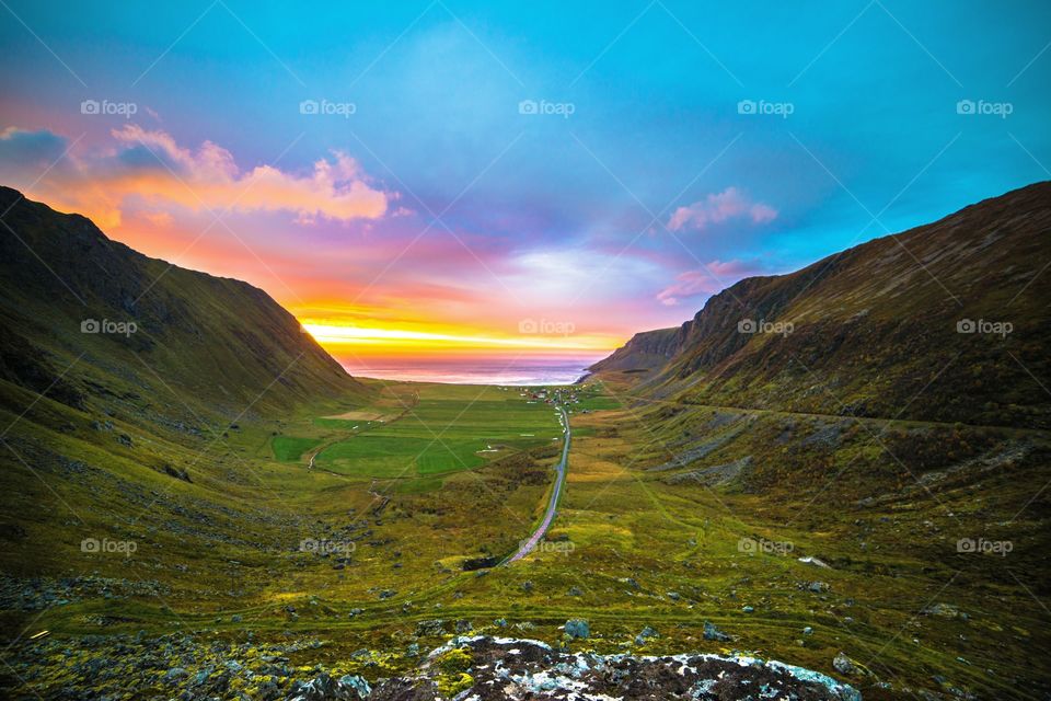 Village of Unstad in Lofoten