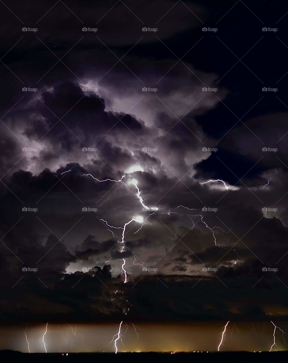 Thunderstorm viewed from an overlook along the blue ridge parkway
