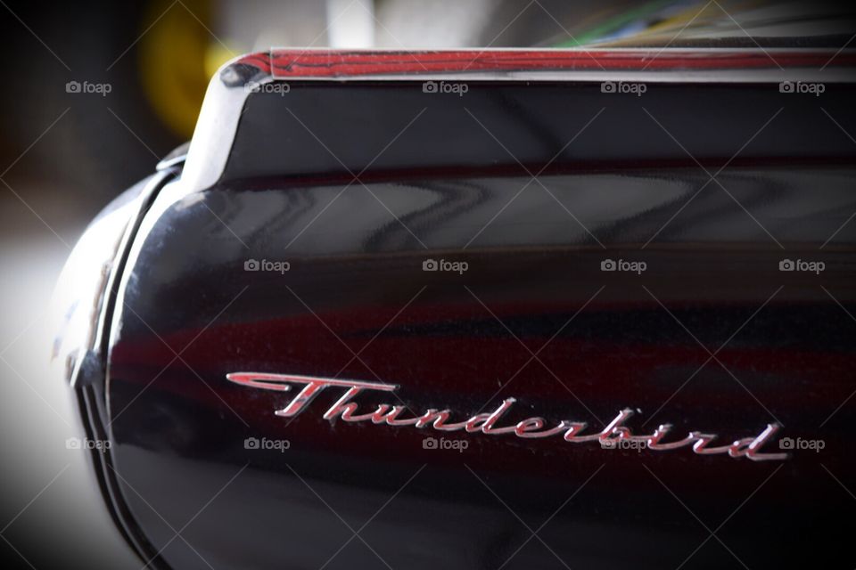 Black 1963 Thunderbird tail fin 